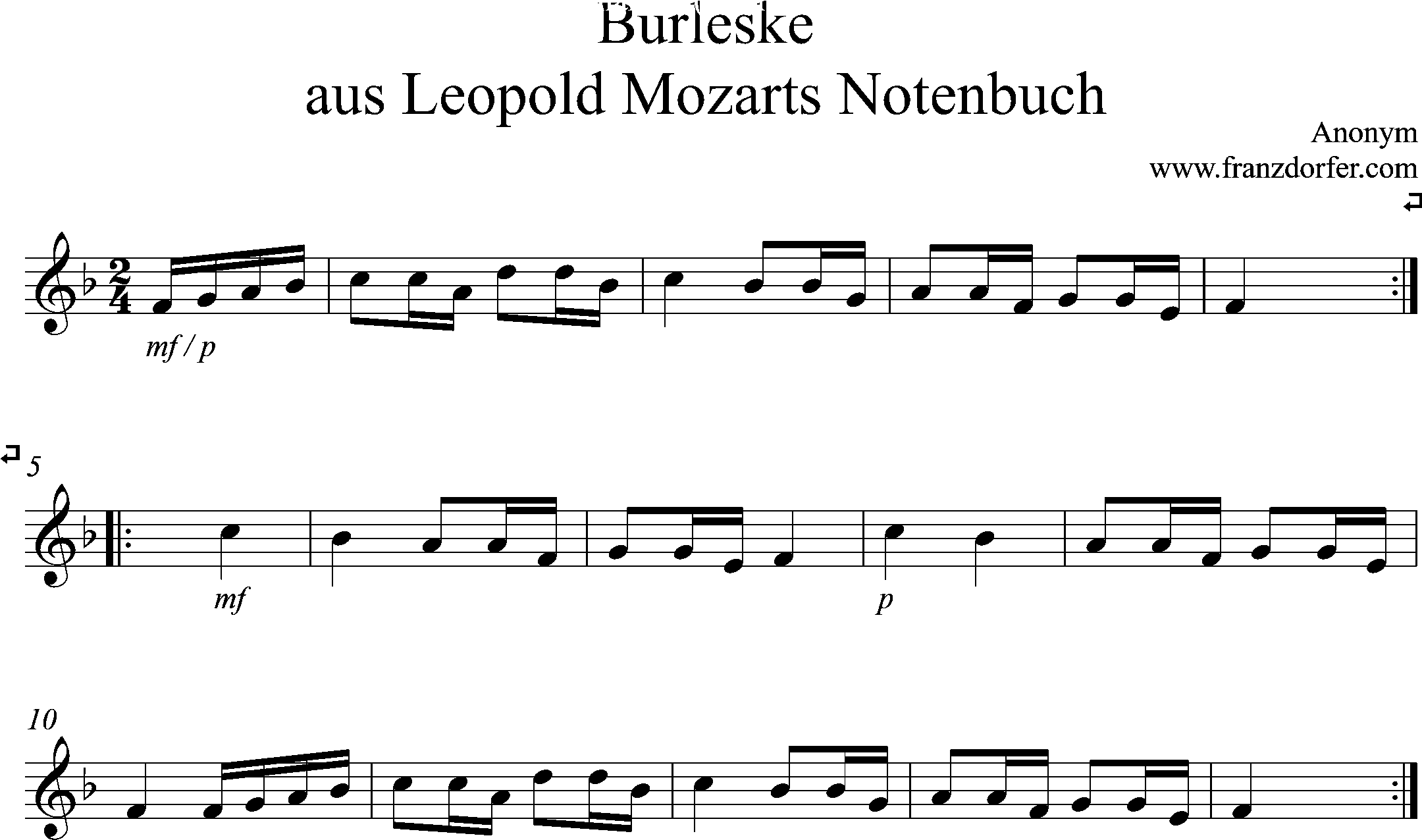 burleske, F-Major high